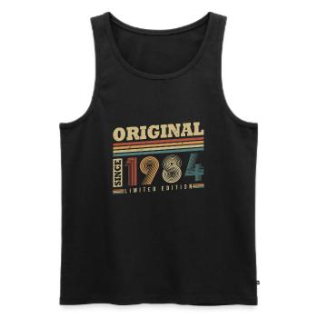 Original seit 1984 Jahrgang Geschenk Geburtstag - Männer Premium Bio Tank Top - Schwarz - Vorne - Michal (187cm)