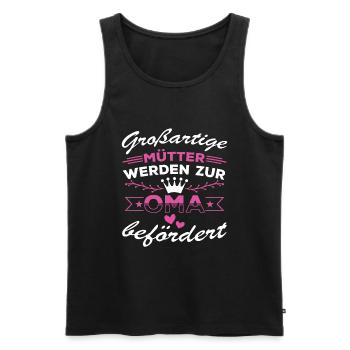 Großartige Mütter werden zur Oma befördert - Männer Premium Bio Tank Top - Schwarz - Vorne - AI Model Male 178 light (178cm)