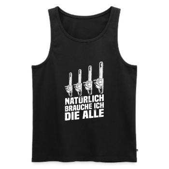 Of course I need the all chainsaw motor saw - Men's Premium Organic Tank Top - black - Front - Michal (187cm)
