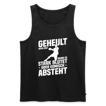 Handball nix für Weicheier Geschenk für handballer - Männer Premium Bio Tank Top - Schwarz - Vorne - Michal (187cm)