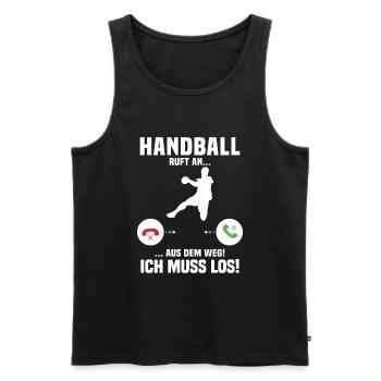 Handball m’appelle, drôle de cadeau handball - Débardeur bio Premium Homme - noir - Devant - Michal (187cm)