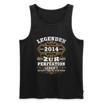 Legenden 2014 Jahrgang Geschenk Geburtstag - Männer Premium Bio Tank Top - Schwarz - Vorne - Michal (187cm)
