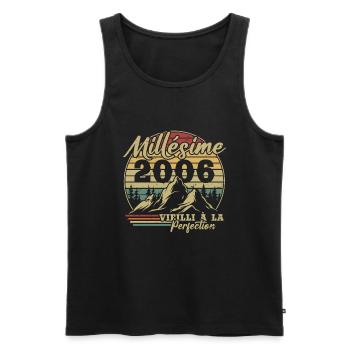 Millésime 2006 - Débardeur bio Premium Homme - noir - Devant - AI Model Male 178 light (178cm)