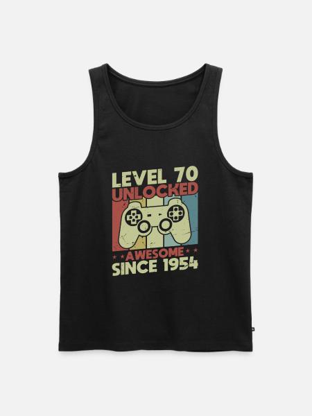 Level 70 Unlocked - Men's Premium Organic Tank Top - black