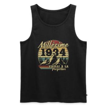 Millésime 1934 - Débardeur bio Premium Homme - noir - Devant - Michal (187cm)