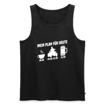 My plan for today Quad - Men's Premium Organic Tank Top - black - Front - Michal (187cm)
