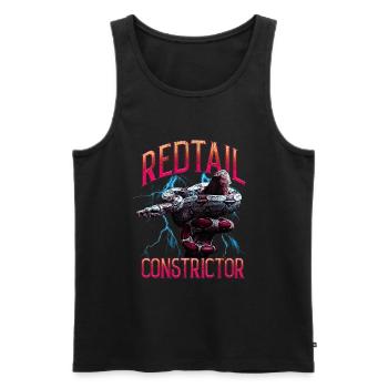 Red Tail Boa Gardien de reptiles streetwear moderne - Débardeur bio Premium Homme - noir - Devant - AI Model Male 178 light (178cm)