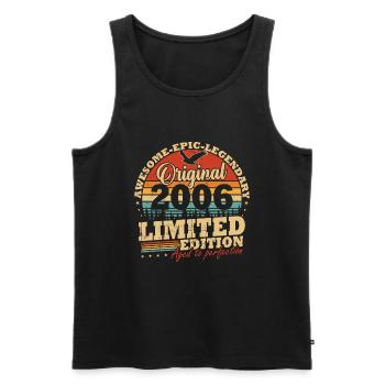 Original 2006 Jahrgang Geburtstag Geschenk - Männer Premium Bio Tank Top - Schwarz - Vorne - Michal (187cm)