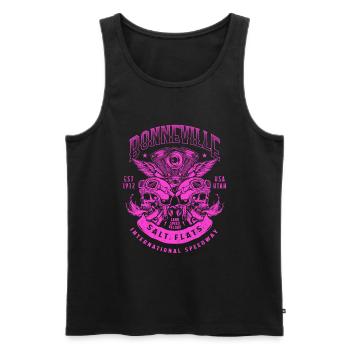 Bonneville Salt Flats Course de moto Vintage - Débardeur bio Premium Homme - noir - Devant - Michal (187cm)