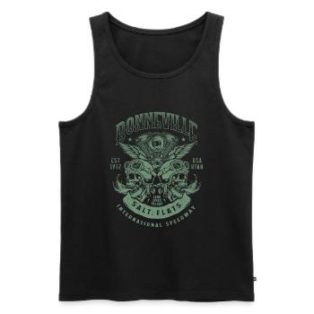 Bonneville Salt Flats Motorcycle Racing Vintage - Men's Premium Organic Tank Top - black - Front - Michal (187cm)