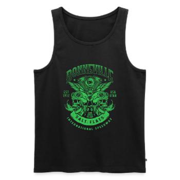 Bonneville Salt Flats Motorcycle Racing Vintage - Men's Premium Organic Tank Top - black - Front - Michal (187cm)