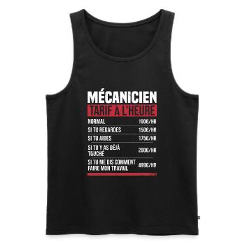 Mechaniker Stundensatz Humor Geschenkidee - Männer Premium Bio Tank Top - Schwarz - Vorne - AI Model Male 178 light (178cm)