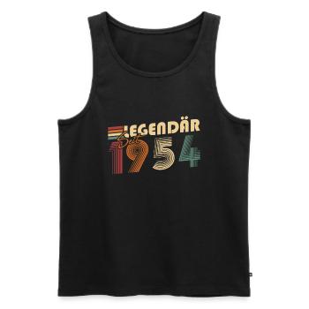 Legendary since 1954 - Men's Premium Organic Tank Top - black - Front - AI Model Male 178 light (178cm)