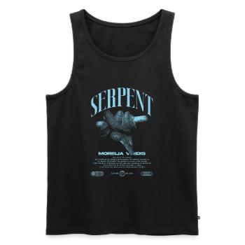 Green Tree Python Modern Reptile Keeper Streetwear - Débardeur bio Premium Homme - noir - Devant - Michal (187cm)