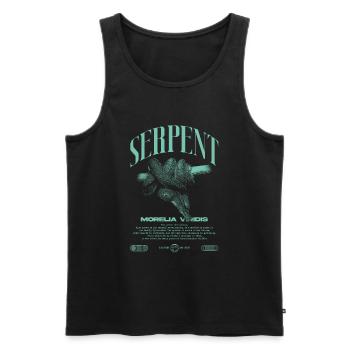 Green Tree Python Modern Reptile Keeper Streetwear - Débardeur bio Premium Homme - noir - Devant - Michal (187cm)