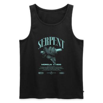 Green Tree Python Modern Reptile Keeper Streetwear - Débardeur bio Premium Homme - noir - Devant - Michal (187cm)