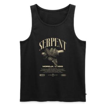 Green Tree Python Modern Reptile Keeper Streetwear - Débardeur bio Premium Homme - noir - Devant - Michal (187cm)