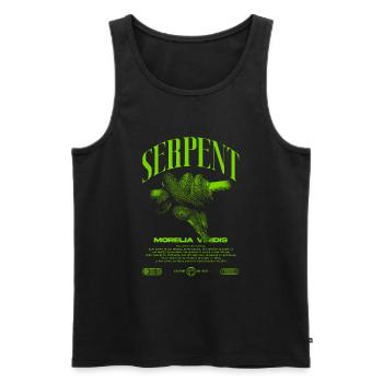 Green Tree Python Modern Reptile Keeper Streetwear - Débardeur bio Premium Homme - noir - Devant - Michal (187cm)