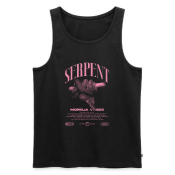 Green Tree Python Modern Reptile Keeper Streetwear - Débardeur bio Premium Homme - noir - Devant - Michal (187cm)