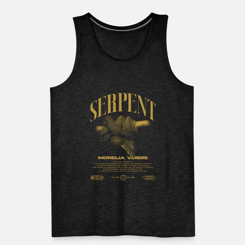 Green Tree Python Modern Reptile Keeper Streetwear Débardeur bio Premium Homme