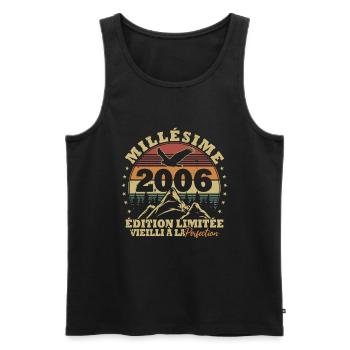 2006 Jahrgang perfekt gereift - Männer Premium Bio Tank Top - Schwarz - Vorne - Michal (187cm)