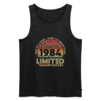 Original 1984 Vintage Rétro Cadeau D anniversaire - Männer Premium Bio Tank Top - Schwarz - Vorne - AI Model Male 178 light (178cm)