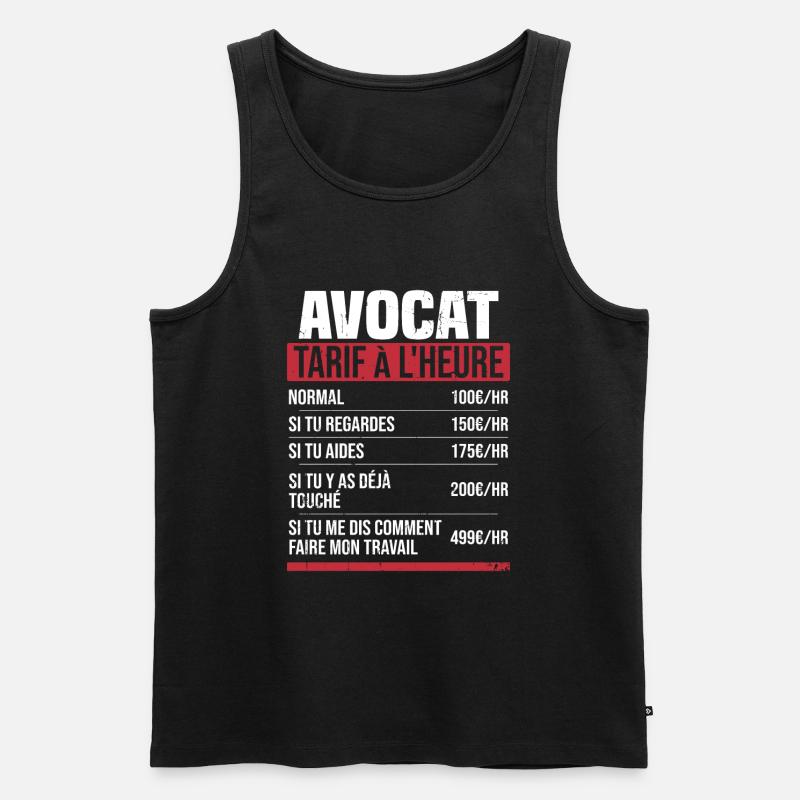 Avocado Stundensatz Humor Geschenkidee - Männer Premium Bio Tank Top - Schwarz