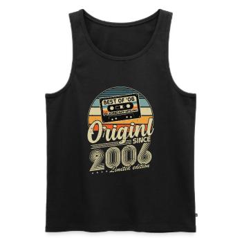 Original Since 2006 Vintage Birthday Gift - Men's Premium Organic Tank Top - black - Front - Michal (187cm)