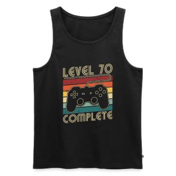 Level 70 Complete 70 years birthday gift - Men's Premium Organic Tank Top - black - Front - AI Model Male 178 light (178cm)
