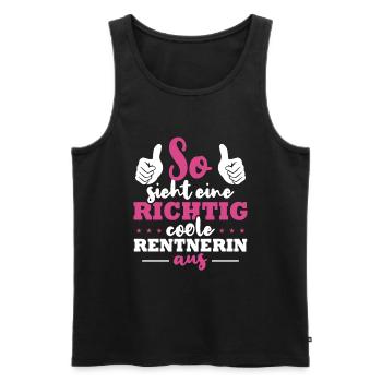This is what a really cool pensioner looks like - Men's Premium Organic Tank Top - black - Front - Michal (187cm)