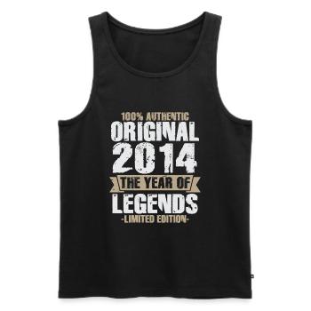 Legende 2014 Original Jahrgang Geburtstagsgeschenk - Männer Premium Bio Tank Top - Schwarz - Vorne - Michal (187cm)