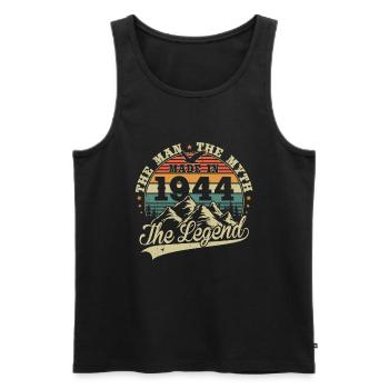 Jahrgang 1944 Geboren Geburtstags Geschenk - Männer Premium Bio Tank Top - Schwarz - Vorne - Michal (187cm)