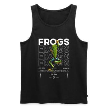 Red Eyed Tree Frog Streetwear Frog Keeper - Men's Premium Organic Tank Top - black - Front - Michal (187cm)
