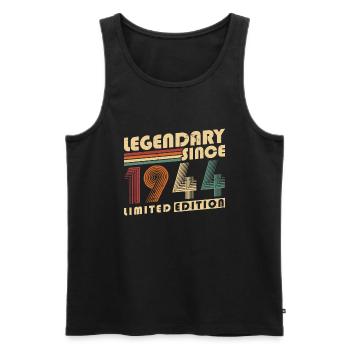 Legendary Since 1944 Vintage Birthday Gift - Men's Premium Organic Tank Top - black - Front - Michal (187cm)