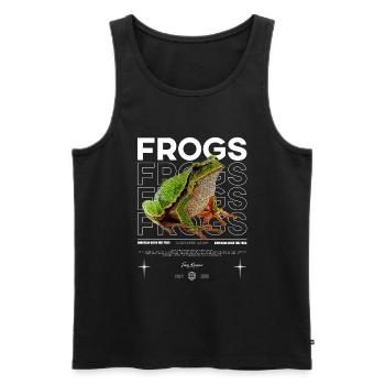 American Green Tree Frog Streetwear Frog Keeper - Men's Premium Organic Tank Top - black - Front - Michal (187cm)