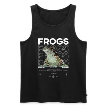 Milk Frog Streetwear Frog Keeper - Men's Premium Organic Tank Top - black - Front - Michal (187cm)
