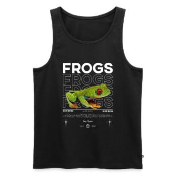 Red Eyed Tree Frog Streetwear Frog Keeper - Men's Premium Organic Tank Top - black - Front - Michal (187cm)