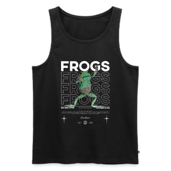 Waxy Monkey Tree Frog Streetwear Frog Keeper - Men's Premium Organic Tank Top - black - Front - Michal (187cm)