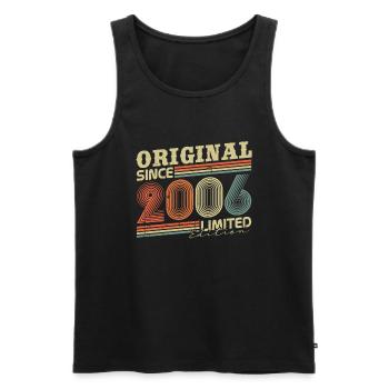 Original Since 2006 Vintage Birthday Gift - Men's Premium Organic Tank Top - black - Front - Michal (187cm)