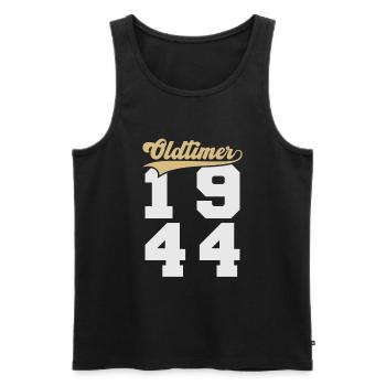Oldtimer 1944 - Men's Premium Organic Tank Top - black - Front - AI Model Male 178 light (178cm)