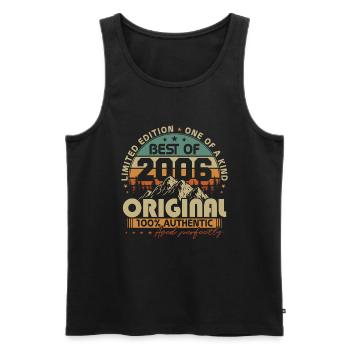 Original 2006 Vintage cadeau d’anniversaire rétro - Débardeur bio Premium Homme - noir - Devant - Michal (187cm)