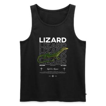 Grüner Baum Monitor Streetwear Lizard Keeper - Männer Premium Bio Tank Top - Schwarz - Vorne - AI Model Male 178 light (178cm)