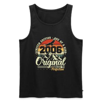 Original 2006 Jahrgang Retro Geburtstag Geschenk - Männer Premium Bio Tank Top - Schwarz - Vorne - Michal (187cm)