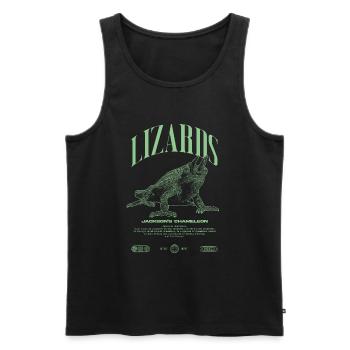 Jackson's Chamäleon Streetwear Eidechsenwärter - Männer Premium Bio Tank Top - Schwarz - Vorne - AI Model Male 178 light (178cm)