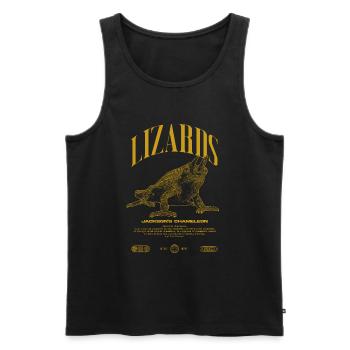 Gardien de lézard caméléon streetwear de Jackson - Débardeur bio Premium Homme - noir - Devant - Michal (187cm)