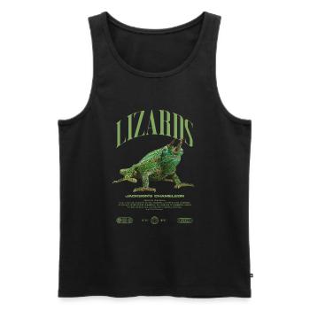 Jackson's Chamäleon Streetwear Eidechsenwärter - Männer Premium Bio Tank Top - Schwarz - Vorne - AI Model Male 178 light (178cm)