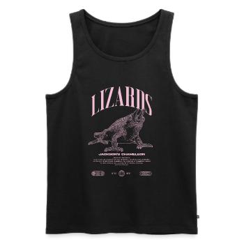 Gardien de lézard caméléon streetwear de Jackson - Débardeur bio Premium Homme - noir - Devant - Michal (187cm)