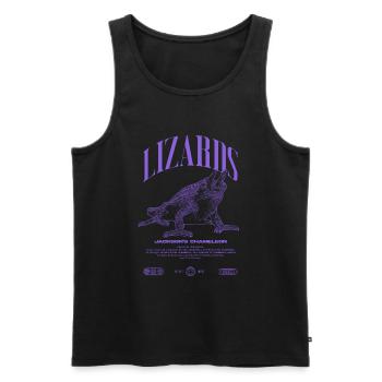 Jackson's Chameleon Streetwear Lizard Keeper - Men's Premium Organic Tank Top - black - Front - Michal (187cm)
