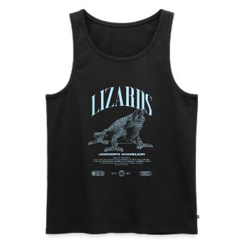 Jackson's Chamäleon Streetwear Eidechsenwärter - Männer Premium Bio Tank Top - Schwarz - Vorne - AI Model Male 178 light (178cm)
