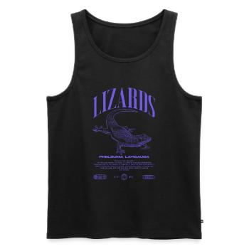 Phelsuma laticauda Day Gecko Lizard Keeper - Men's Premium Organic Tank Top - black - Front - Michal (187cm)